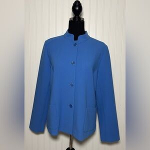 Talbots Periwinkle Blue Blazer Jacket Buttons Womens Size 14 New With Tags